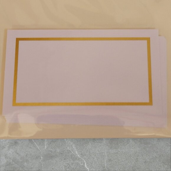 Gold Foil & White Place Cards 80 ct Flat‎ Elegant All Occasion Wedding Easter - Picture 3 of 3
